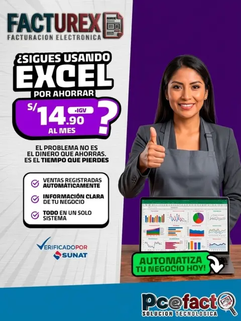 FACTUREX: ¿Sigues Usando Excel? — oferta PCEFACT PERU