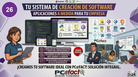 Creación de Software y Aplicaciones a Medida para tu Empresa — oferta PCEFACT PERU