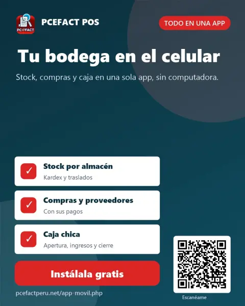 PCEFACT POS: tu bodega en el celular — oferta PCEFACT PERU