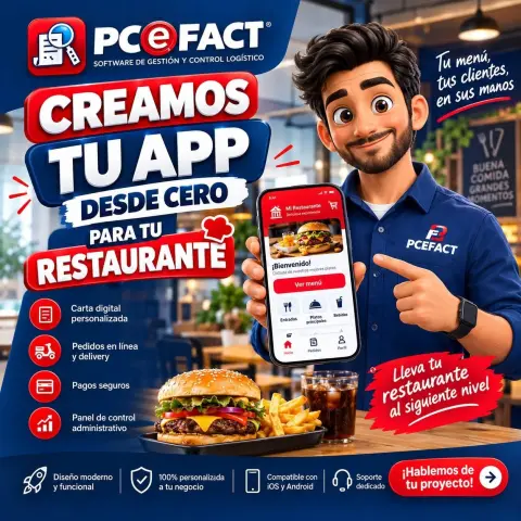 Creamos tu App desde Cero para tu Restaurante — oferta PCEFACT PERU